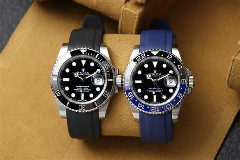 rubber watch band rolex submariner|rolex watch with rubber strap.